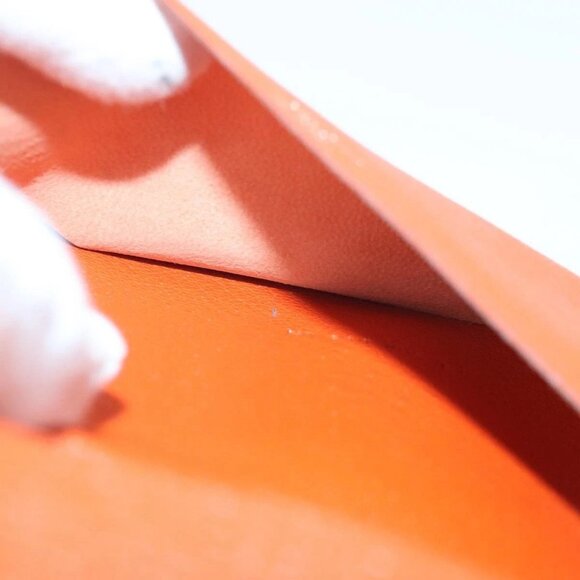 HERMES Agenda Vision Day Planner Cover Leather Orange Silver - Picture 10 of 16